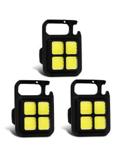 Buy 3 Pack Rechargeable Keychain Mini Flashlight, 800Lumens COB Bright Rechargeable Keychain Flashlights in UAE