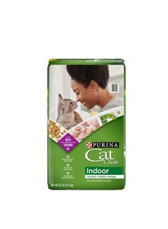 Buy Purina Adult Cat chow indoor Hairball, Healthy and Weight NET WT 25 LB - (11.3 Kg) in UAE