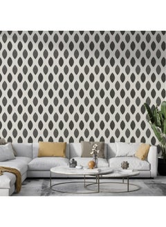 اشتري Leaf Pattern Decoration For Background
 Fabric Wallpaper Covers An Area ​​Up To 4.2Mx3M With Adhesive And Smoothing Tool في مصر