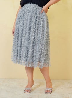 اشتري Textured A-Line Midi Skirt في السعودية