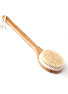 Buy Bath Brush Long Handle Shower Brush Soft Body Brush Back SPA Clean Natural Bristles Exfoliating Brush Long Wooden Handle Cleans the Body Easily in UAE