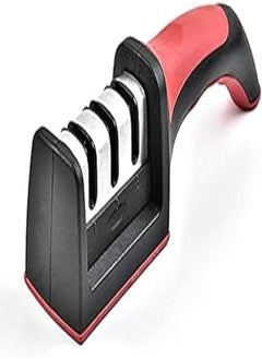 اشتري SOLDOUT Kitchen Knife Sharpener Professional 3 Stage Sharpening System for Steel Knives Black في مصر