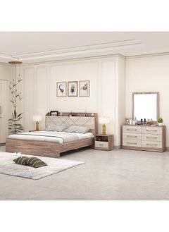 اشتري 5Piece Brixton Headboard Storage King Bedroom Set 217 x 110 x 191 cm في السعودية