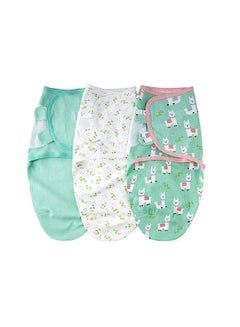 اشتري insular SU3007 3PCS Baby Swaddle Wrap Blanket Soft Cotton Infant Sleeping Blanket with Cute Sheep Pattern for Newborn Baby Boys Girls في الامارات