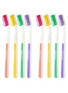 اشتري Shield Care Flex Manual Toothbrush Value Pack, Full Multi-Level Filaments, Medium Bristles for Deep Cleaning, Ideal for Adults - 8 Count (Pack of 1) في الامارات