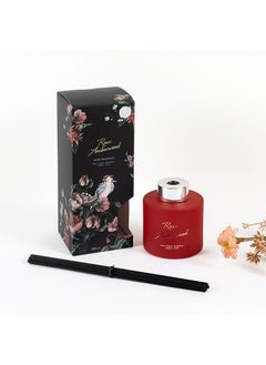 Buy Safari Rose Amberwood Reed Diffuser, Red & Black - 200ml in UAE