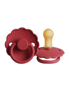 Buy Daisy Latex Baby Pacifier, 6-18 Months, Size 2, Pack of 1 - Scarlet in Saudi Arabia