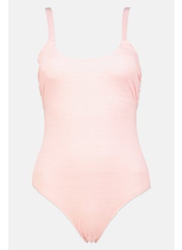 اشتري Women Textured One Piece Swimsuit, Pink في الامارات