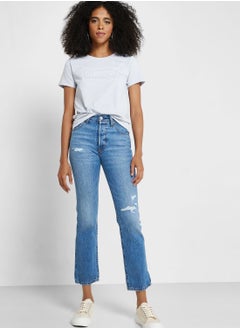 Buy Ripped Straight Jeans in Saudi Arabia