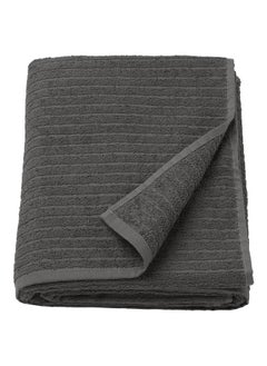 Buy Bath Sheet Dark Grey 100X150 Cm in Saudi Arabia