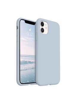 Buy Compatible with iPhone 11 Case with Screen Protector - Enhanced Camera Protection - Smooth Baby Skin-Like Feel Soft Silicone Cover - Slim Fit Protective Phone Case 6.1" - Light Blue in Egypt