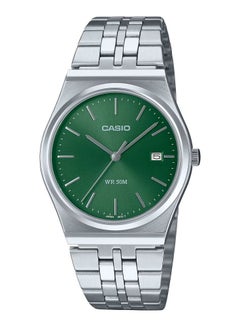 اشتري Casio Quartz Analog Unisex Green Dial Stainless Steel Unisex Watch MTP-B145D-3AV في الامارات