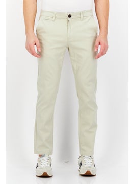 Buy Men Slim Fit Plain Dress Pant , Beige in UAE