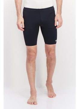 Buy Men Embroidered Logo Swim Trunks, Navy Blue in UAE