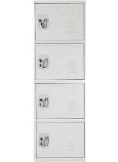 Buy Four Door Metal Steel Locker Steel Cabinet With Keys Grey in UAE