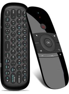 اشتري W1 2.4G air Mouse Wireless Keyboard Remote Control Infrared Remote Learning 6-axis Motion Sense w/USB Receiver for Smart TV android TV BOX Laptop PC في الامارات
