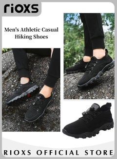 Buy Men's Athletic Casual Hiking Shoes Lightweight Outdoor Running Shoes Comfortable Fashion Sneakers in Saudi Arabia