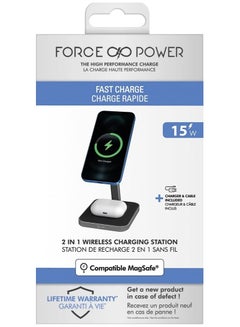 Buy Force Power 15W MagSafe Compatible with Charger double Wireless Charger Lifetime Warranty Black in UAE