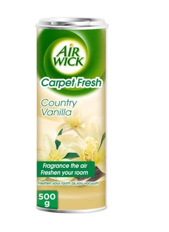 Buy Air Wick Carpet Fresh, Neutralises Odour, Fragrances the Air, Freshens as you Vacuum, Easy to Use Carpet Powder Deodoriser, Country Vanilla Fragrance, 500g in UAE