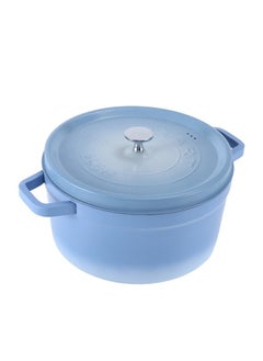 Buy Multi-functional Enamel Pot, Thickened Gradient Stew Pot, Multi-functional Non-Stick Two-Ear Stock Pot for Home Kitchen, Gradient Blue in UAE