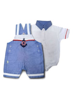 Buy Baby Boys Set of 2 Playsuit Shirt with matching Dangaree in Egypt