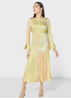 Buy Printed Round Neck Dress in UAE