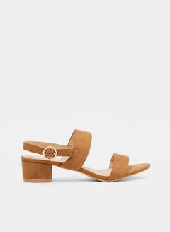 اشتري Faux Leather Block-Heel Sandals في السعودية