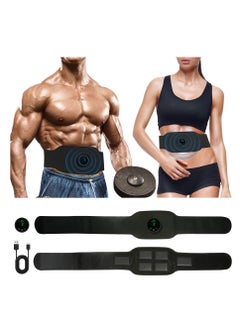 Buy Muscle Stimulator Abdominal Toning Belt Training Waist Trimmer Belt Wireless Ab Trainer Fitness Equipment for Men Woman Abdomen/Arm/Leg Home Office Exercise in UAE