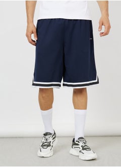 اشتري Ultra Soft Micro Poly Contrast Tape Detail Hem Basketball Shorts في السعودية