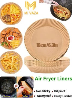 Buy Air Fryer Disposable Paper Liner , Cooking Paper for Air Fryer, Non-Stick Air Fryer Liners, Baking Paper for Air Fryer Oil-proof, Food Grade Parchment for Baking Roasting Microwave in UAE