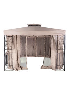 Buy Elegant Design Gazebo with Mosquito Net Beige 2.54 x 3 x 3 m in Saudi Arabia