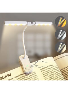 Buy Book Light,14 LED Touch Control Reading Light with 3 Colors&8 Brightness,Rechargeable Book Light for Reading in Bed,Portable Reading Lights for Books in Bed, Clip on Light, Small Reading Lamp,Black in Saudi Arabia