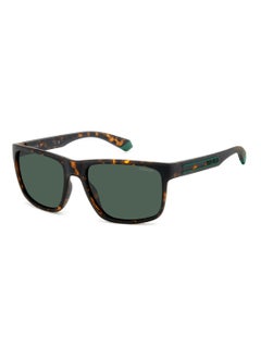 Buy Men's Polarized Rectangular Shape  Sunglasses PLD 2157/S GREEN 43 - Lens Size: 43 Mm - Mt Bw Hvn in UAE