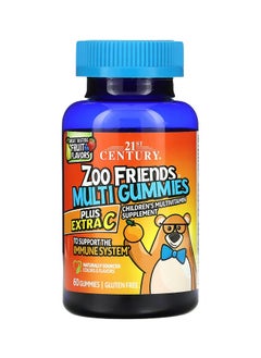 Buy Zoo Friends Multi Gummies Plus Extra C Great Tasting Fruit 60 Gummies in Saudi Arabia