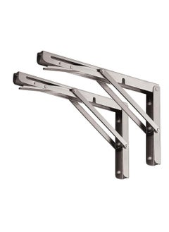 Buy 12”,Heavy Duty Stainless Steel Collapsible Shelf Bracket for Table Work Bench in UAE