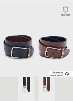 Buy Genuine Leather 35Mm Reversible And Resizable Formal Belt in Saudi Arabia