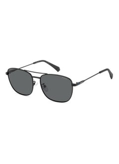 اشتري Men's Polarized Square Shape Metal Sunglasses Pld 4172/G/S/X Grey 48 - Lens Size: 47.6 Mm - Mtt Black في الامارات