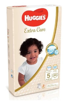 Buy Extra Care Baby Diapers, Size 5, 12 - 22 kg, 60 Count - Jumbo Pack, Gentle Skin Care, Breathable Material in Saudi Arabia