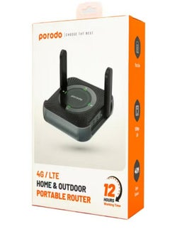 Buy 3G/4G Portable Wireless Router, Porodo CPE MiFi Portable Device - Black/Gray in Saudi Arabia