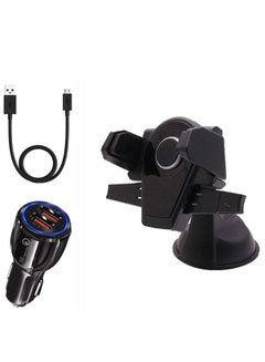 Buy Car Holder Magnetic With Long Arm With Car Charger and Micro USB cable in Saudi Arabia