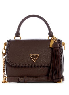 Buy Kaoma Top Handle Flap Handbag Brown in Saudi Arabia