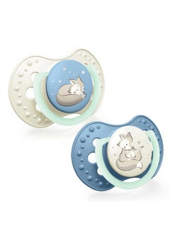 Buy Silicone Dynamic Soother 3-6m 2 pcs Night&Day Boy in Egypt