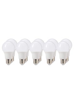 Buy TC 10 Pieces/Pack A60 9W E27 Edison Screw Type Warm white 3000K LED Power Saving Plastic-coated Aluminum Round Lamp Bulb Light 720-810LM 170-250V 50-60HZ in UAE