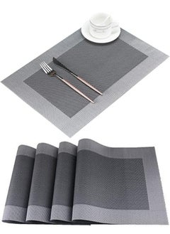 Buy 6PCS PlaceMats for Kitchen Dining Table30*45CM - Grey in Egypt