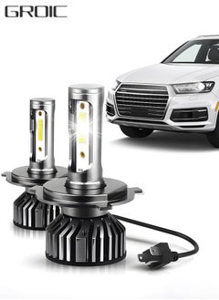 اشتري 2 Pack H4 LED Headlight Bulbs 360° Adjustable High and Low Beam Conversion Kit 8000K Bright White LED Super Bright Replacement Plug-N-Play في السعودية