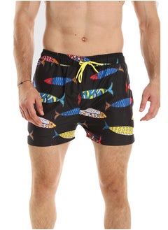 Buy Colorful Fish Patterned Swim Short in Egypt