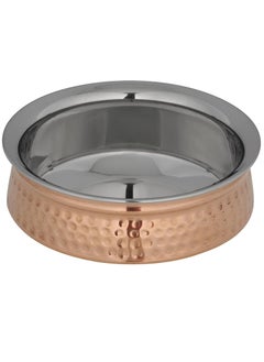 Buy Copper Handi Pot Silver/Copper 1000 ML / 20 CM in Saudi Arabia