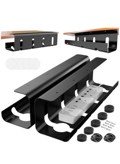 Buy 2 Pcs No-Drill Under Desk Sturdy Metal Wire Cable Management Tray Basket, Cable Organizer Racks, Under Desk Cable Management, Under Desk Storage Tray for Office and Home in Saudi Arabia