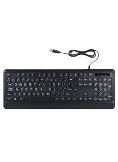 Buy USB Wired Keyboard - English Black in UAE