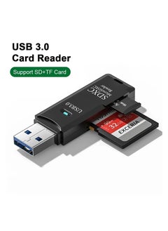 Buy 2 in 1 Digital OTG Card Memory Reader Dual Slot TF Micro SD High Speed ​​Compatible with Macbook Dell xps Samsung Huawei Yumi Google Computer Laptop in Saudi Arabia